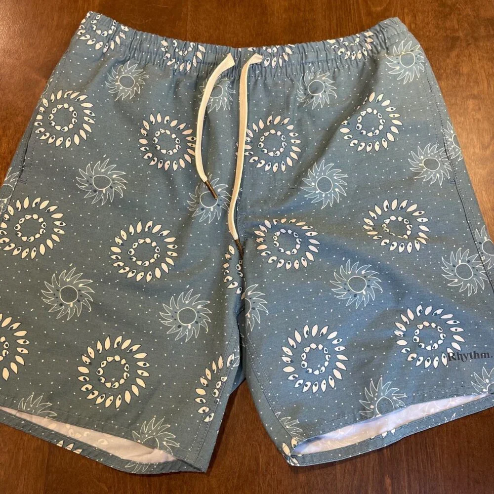 Rhythm Kona Beach Shorts Men's Size 30 Hybrid Swim Trunks Pockets Quick Drying‎